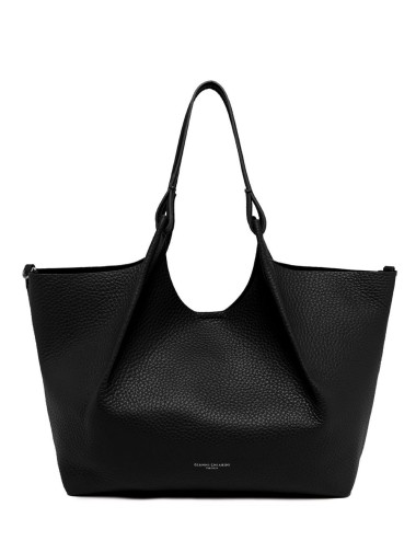 DUA BIG LEATHER BAG NERO CASTORO