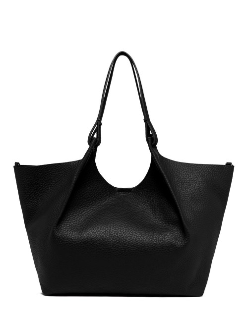 BORSA GRANDE IN PELLE DUA NERO CASTORO
