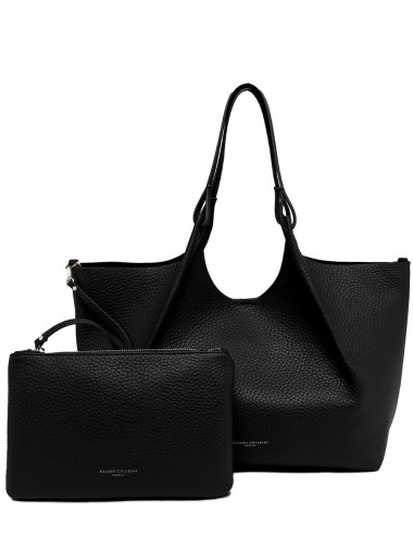 BORSA GRANDE IN PELLE DUA NERO CASTORO