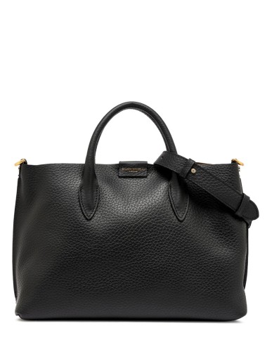 BORSA IN PELLE ARETHA NERO CASTORO