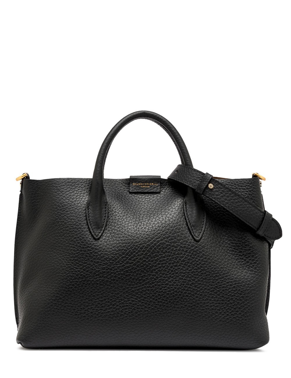BORSA IN PELLE ARETHA NERO CASTORO
