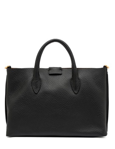 BORSA IN PELLE ARETHA NERO CASTORO