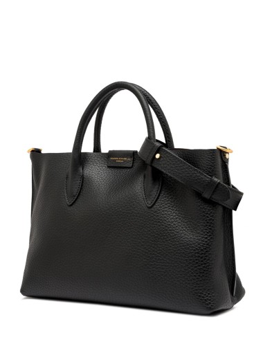 BORSA IN PELLE ARETHA NERO CASTORO