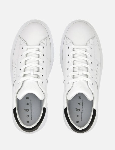 Sneakers H-Stripes Bianco Nero
