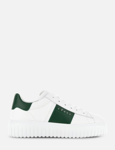 Sneakers H-Stripes Bianco Verde