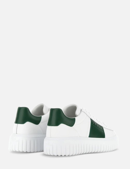 Sneakers H-Stripes Bianco Verde