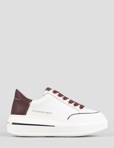 SNEAKERS LANCASTER WHITE BORDEAUX
