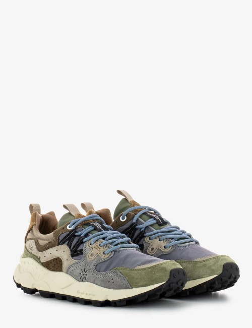SNEAKERS YAMANO 3 MAN MILITARE-GREY-LIGHT BROWN