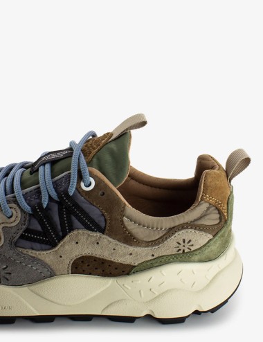SNEAKERS YAMANO 3 MAN MILITARE-GREY-LIGHT BROWN