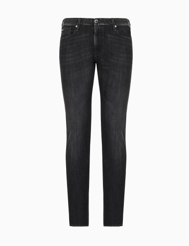 Jeans J06 slim fit in comfort denim 10 oz twill melange nero md