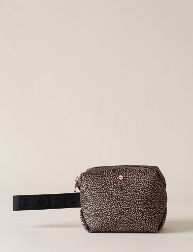 COSMETIC CASE SMALL OP NATURAL/BLACK