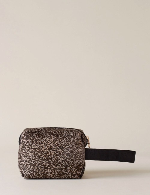 COSMETIC CASE SMALL OP NATURAL/BLACK