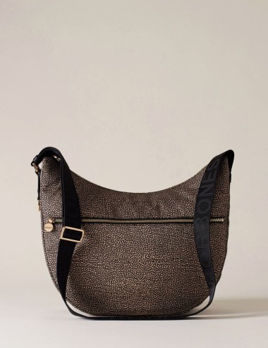 Borsa Hobo LUNA BAG MEDIUM OP NATURAL/BLACK