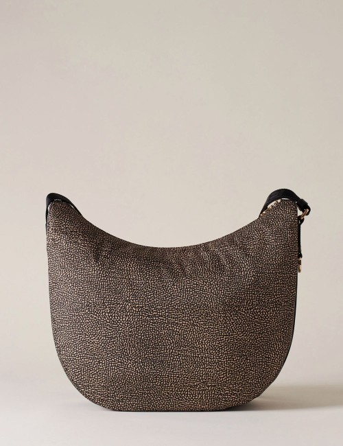 Borsa Hobo LUNA BAG MEDIUM OP NATURAL/BLACK