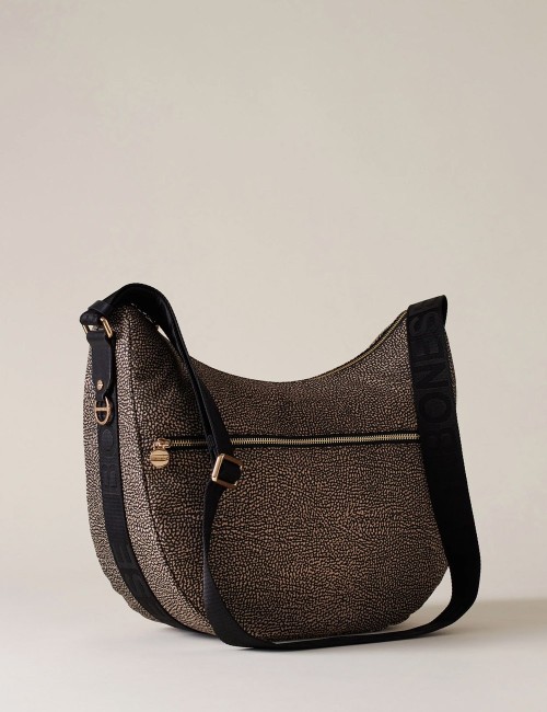 Borsa Hobo LUNA BAG MEDIUM OP NATURAL/BLACK