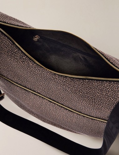 Borsa Hobo LUNA BAG MEDIUM OP NATURAL/BLACK