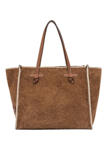Shopping in pelle scamosciata MARCELLA cognac