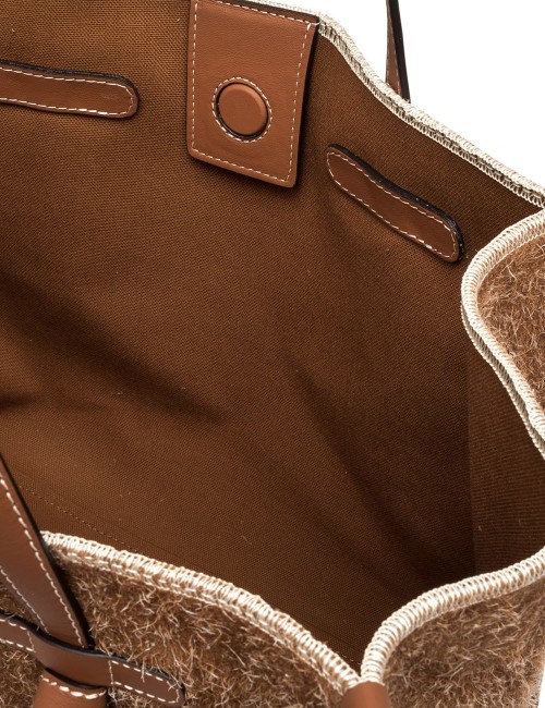 Shopping in pelle scamosciata MARCELLA cognac