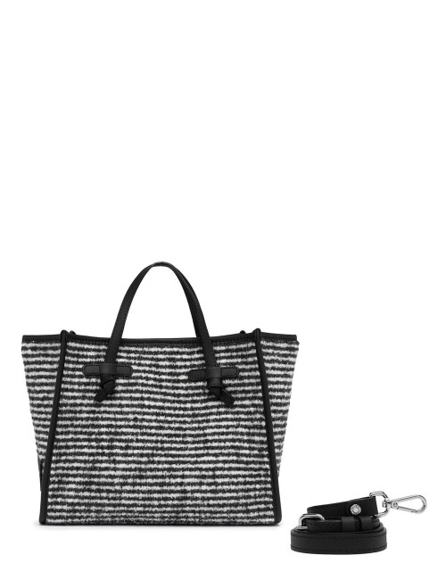 Borsa a mano tessuto pullover MISS MARCELLA nero
