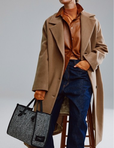 Borsa a mano tessuto pullover MISS MARCELLA nero