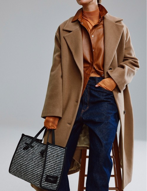 Borsa a mano tessuto pullover MISS MARCELLA nero
