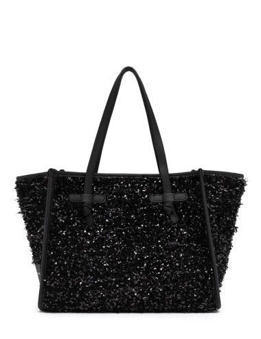 Shopping in tessuto bouclé lana MARCELLA nero