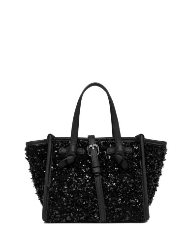 Borsa in tessuto bouclè MISS MARCELLA nero