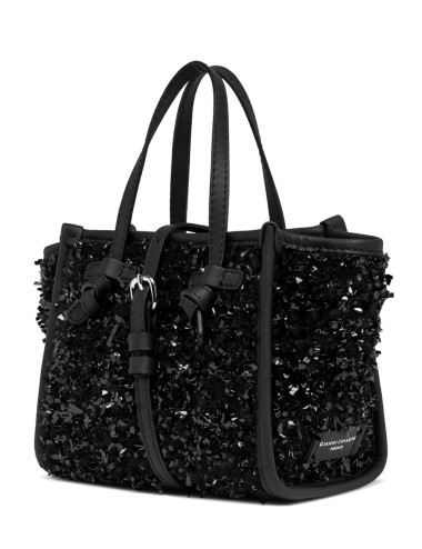 Borsa in tessuto bouclè MISS MARCELLA nero