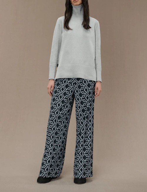 Dolcevita Velvet Vent Turtleneck Wom Knit nero