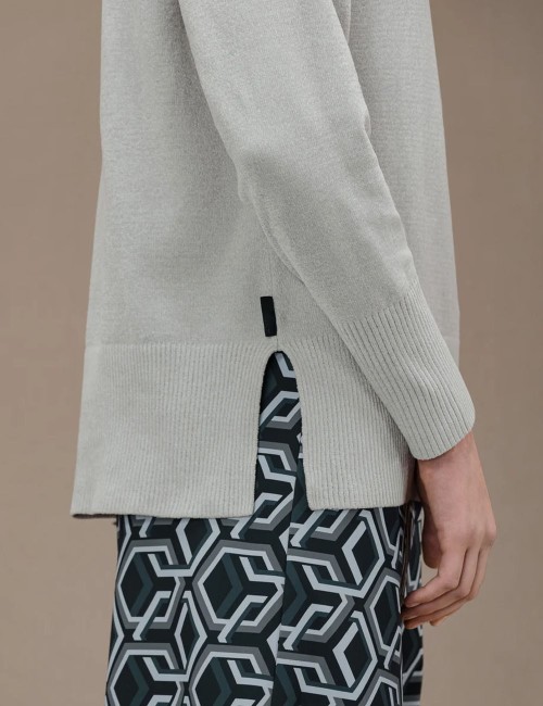 Dolcevita Velvet Vent Turtleneck Wom Knit nero