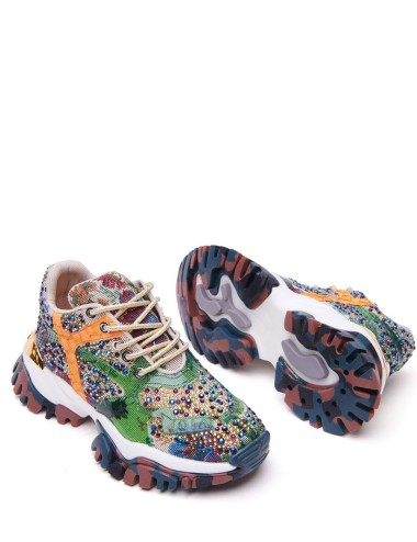 Sneakers JEWEL GREEN ORANGE