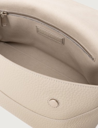 Nana Soft leather shoulder bag with strap clay
