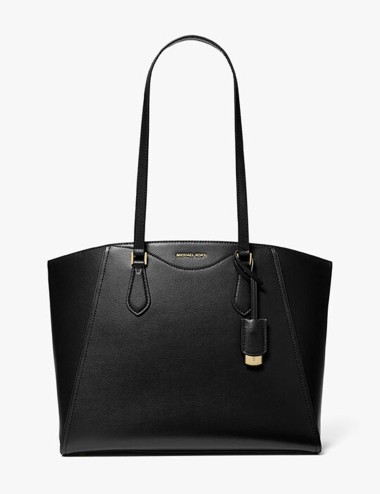 Shopper Taryn in pelle con logo nera
