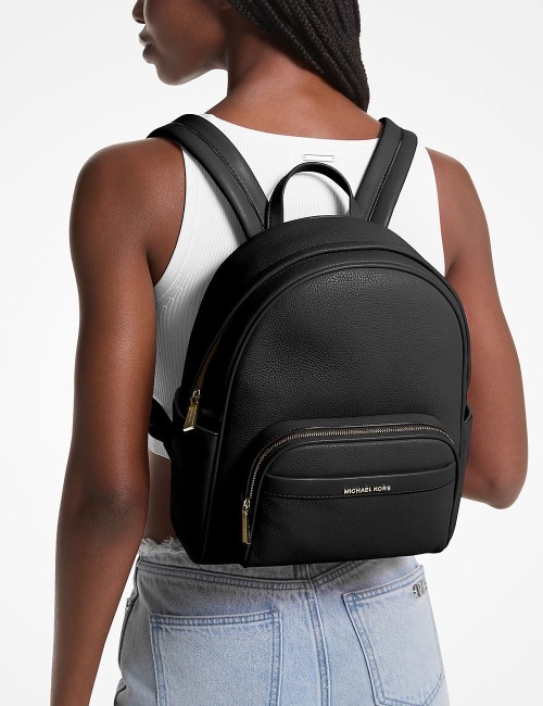 Zaino Bex medio in pelle martellata nero