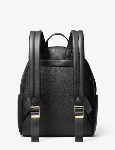 Bex Medium Pebbled Leather Backpack black