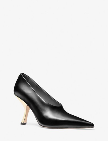 Décolleté Luna in pelle nero