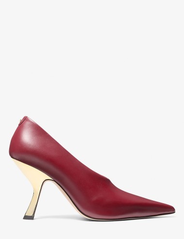 Décolleté Luna in pelle rosso intenso