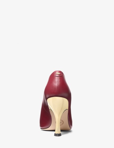 Luna Leather Pump deep red