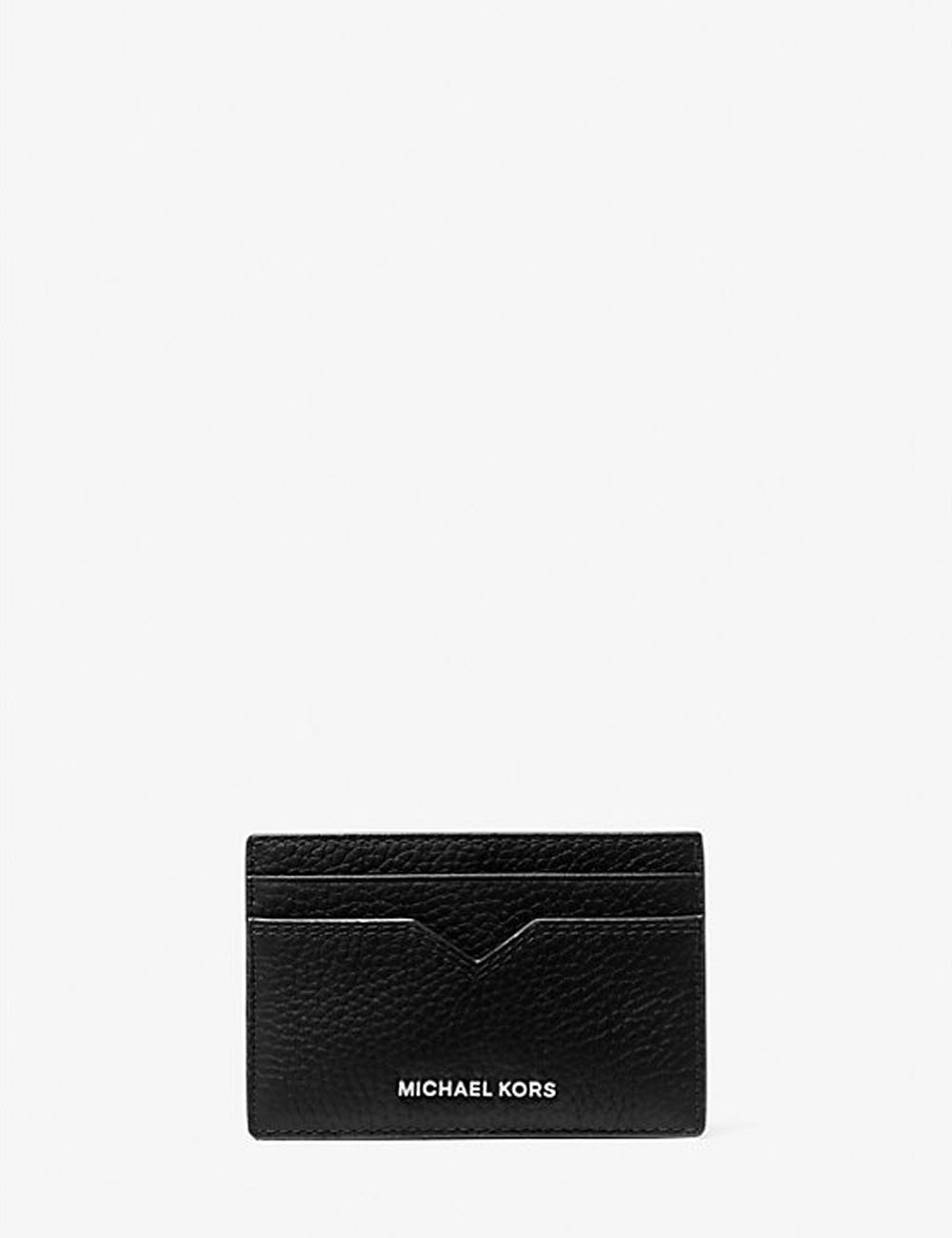Hudson Pebbled Leather Card Case black