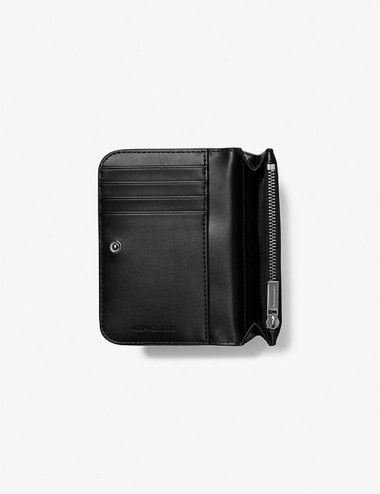 Hudson Pebbled Leather Billfold Wallet black