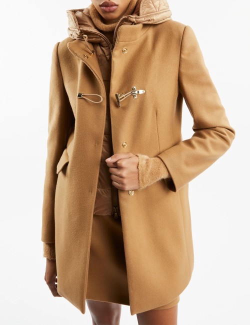 Cappotto Toggle Coat in Panno Lana Cammello