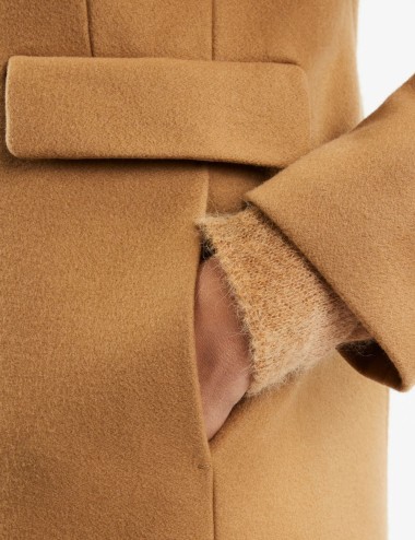 Cappotto Toggle Coat in Panno Lana Cammello
