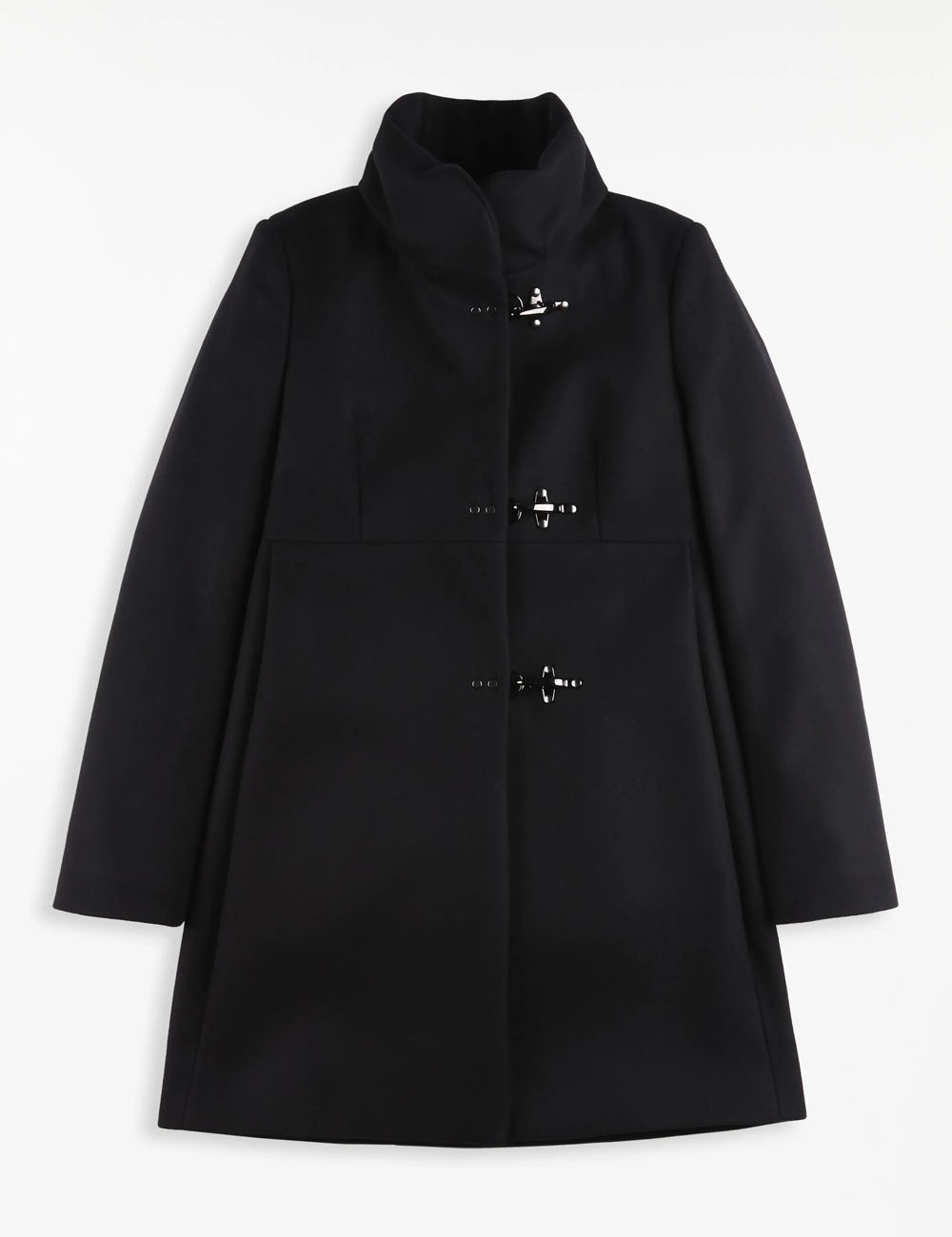 Cappotto Romantic Coat in Lana nero