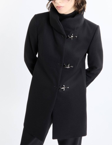 Cappotto Romantic Coat in Lana nero