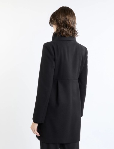 Cappotto Romantic Coat in Lana nero