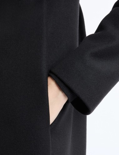 Cappotto Romantic Coat in Lana nero