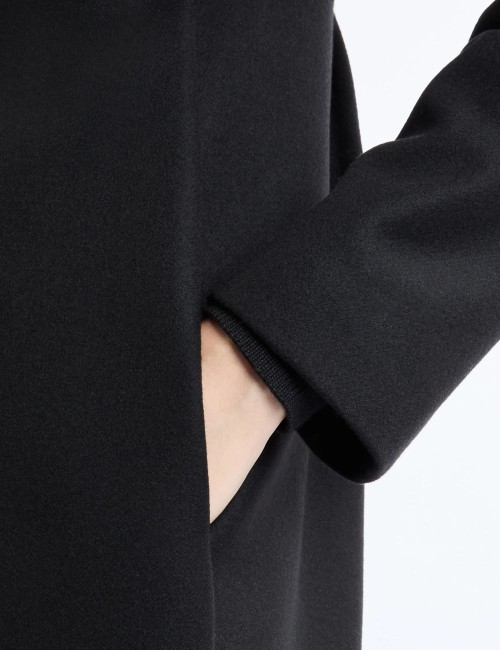 Cappotto Romantic Coat in Lana nero