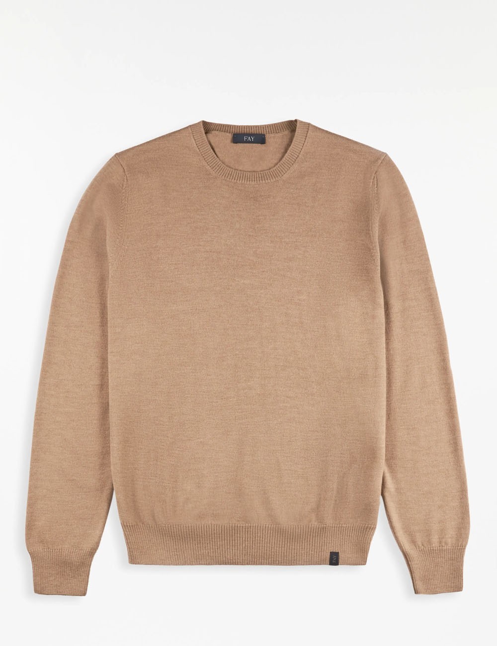Pull Girocollo in Lana beige