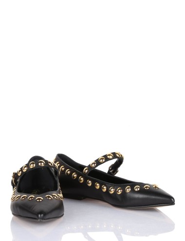 Scarpa bassa in nappa con borchie ISA nero