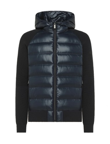Maglia con zip e cappuccio Amos Perla Duck blue black